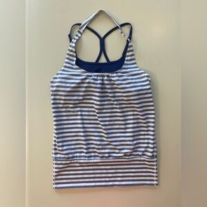 VSX Sexy Navy and White Striped Racerback Tank